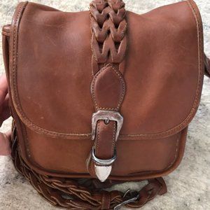 Vintage Brighton Western Boho Leather Crossbody